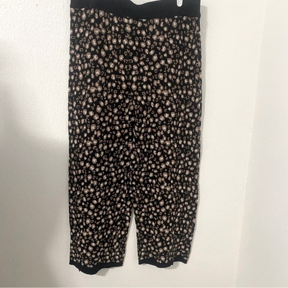 LOGO by Lori Goldstein Naomi Knit Leopard Print Wide Leg Pull-On Pants XL Soft - Picture 4 of 9